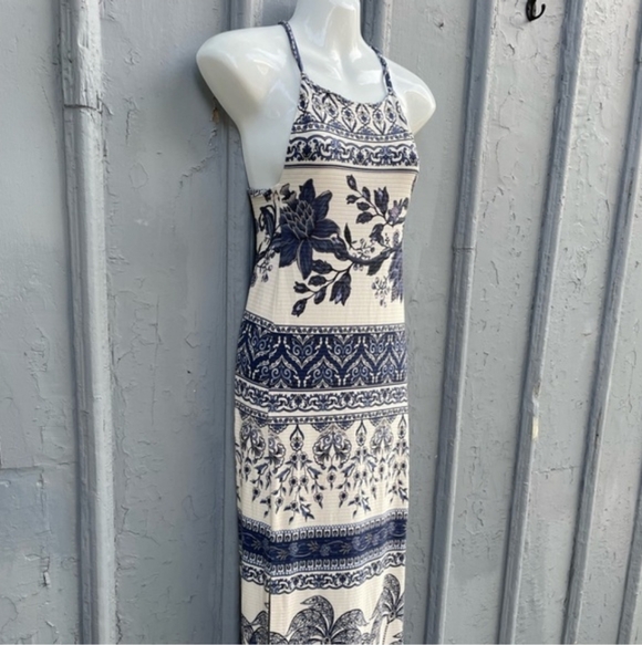 Farm Rio Ribbed Paisley Print Maxi Dress, size Small - Picture 7 of 13